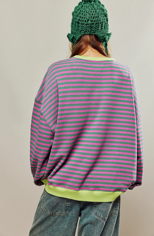 Mira | Striped Oversized Sweater